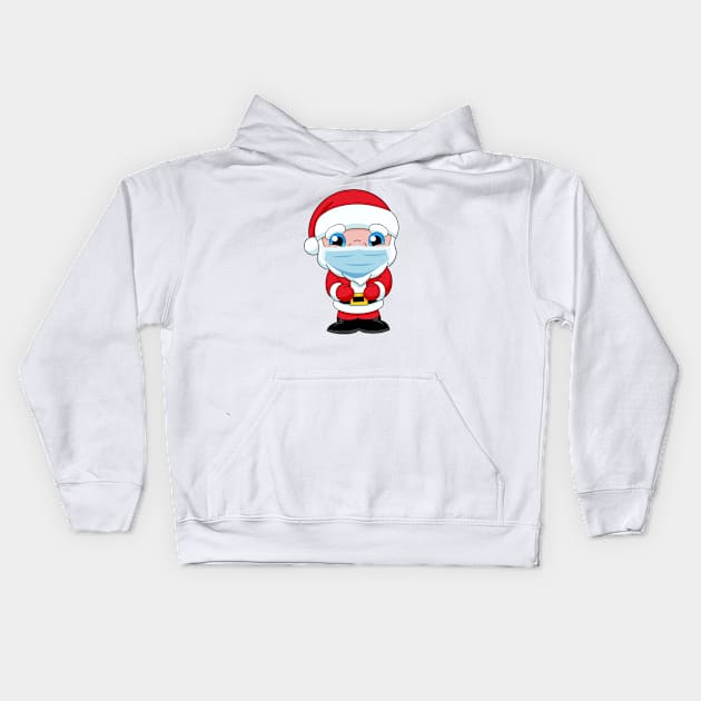 Quarantined Santa Claus face mask, funny Christmas 2020, cute santa corona, quarantine xmas, quarantine santa Kids Hoodie by PrimeStore